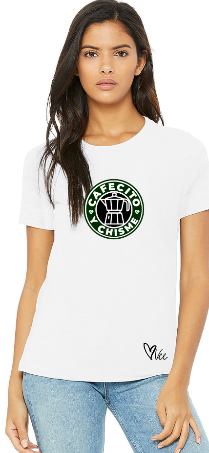 Cafecito y Chisme - White Tee
