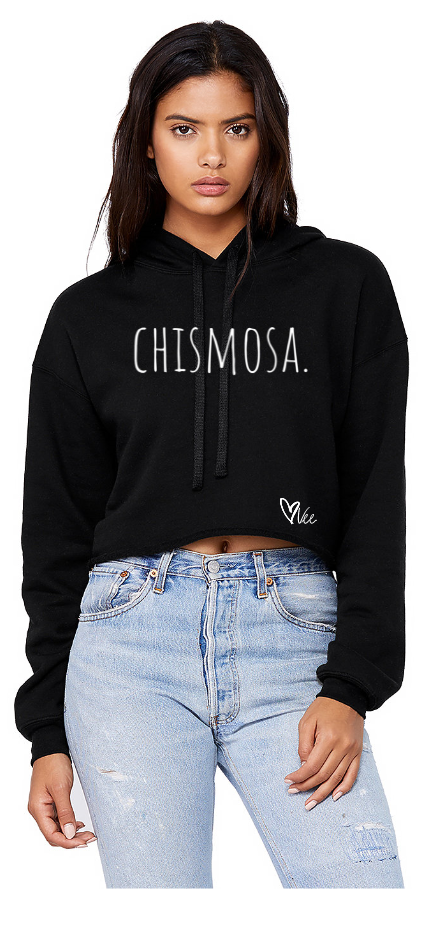 Chismosa - Black Cropped Hoodie