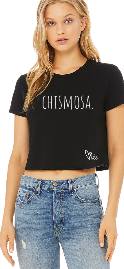 Chismosa - Black Cropped Shirt