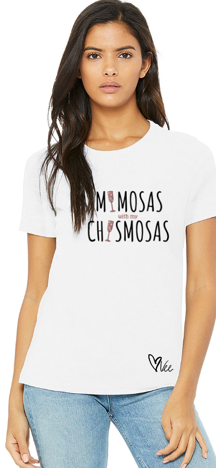 LIMITED EDITION Mimosas with my Chismosas - White Tee