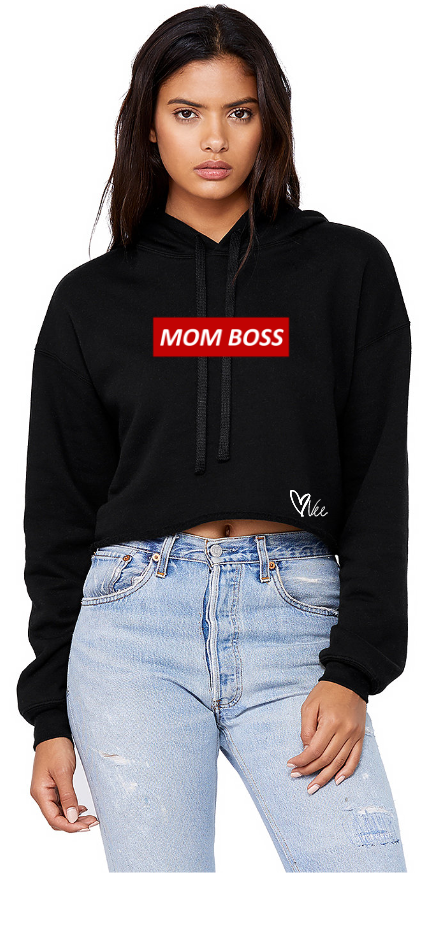 Mom Boss - Cropped Hoodie