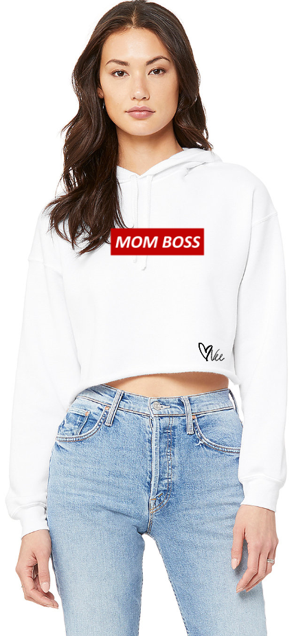 Mom Boss - Cropped Hoodie