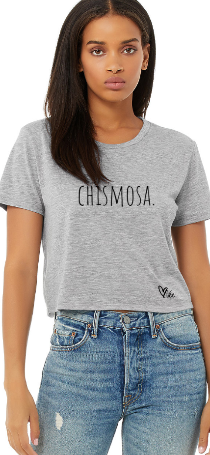 Chismosa - Gray Cropped Tee