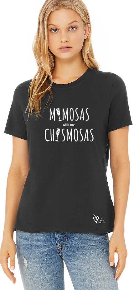 Mimosas with my Chismosas - Heather Gray Tee