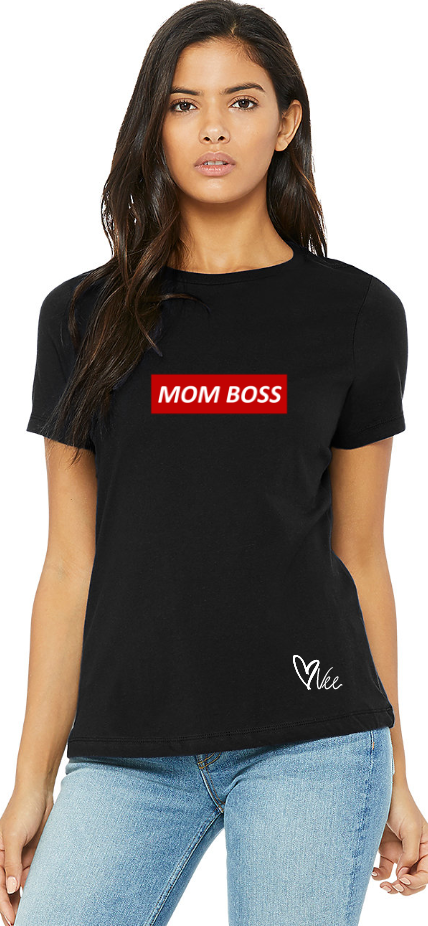 Mom Boss - Black Tee