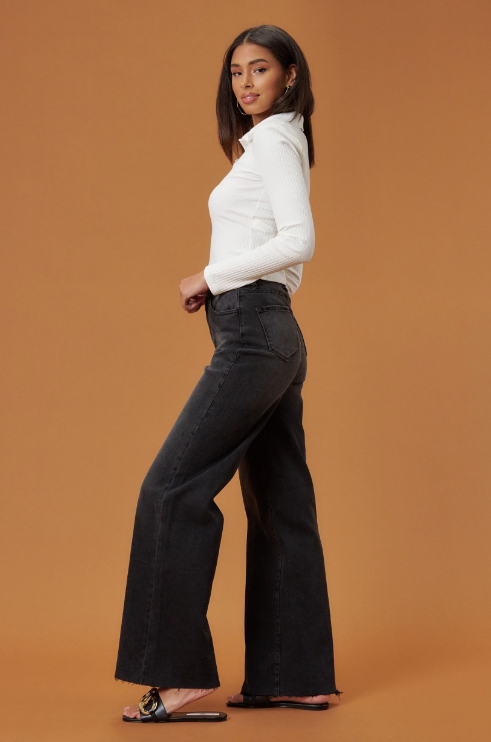 Vintage Black - Wide Leg Jean