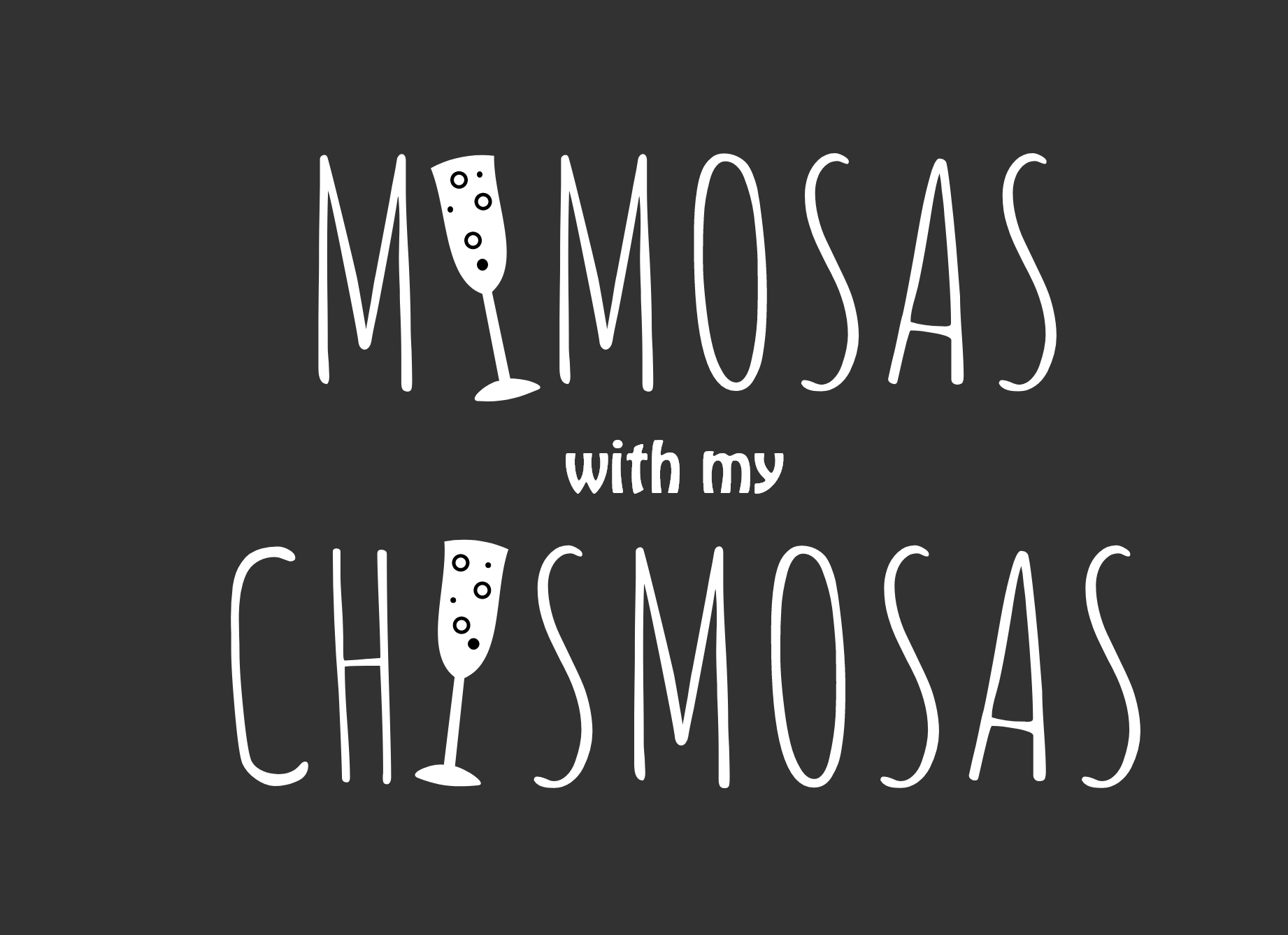 Mimosas with my Chismosas - Heather Gray Tee